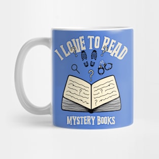 I Love To Read Mystery Books - Cute Book Art Mug